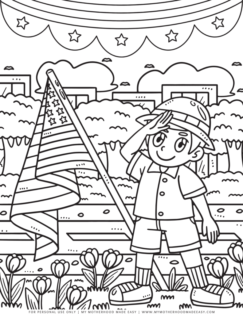 Solider Memorial Day Coloring Pages