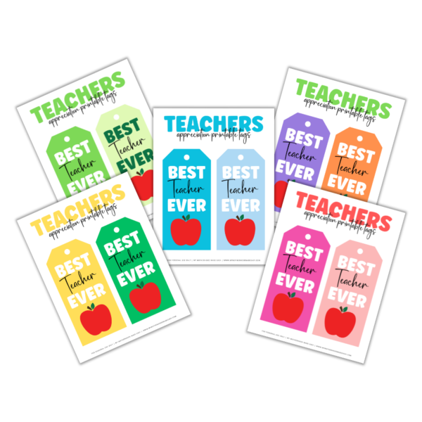 15+ FREE Teacher Appreciation Printable Tags for Gifts (PDF)