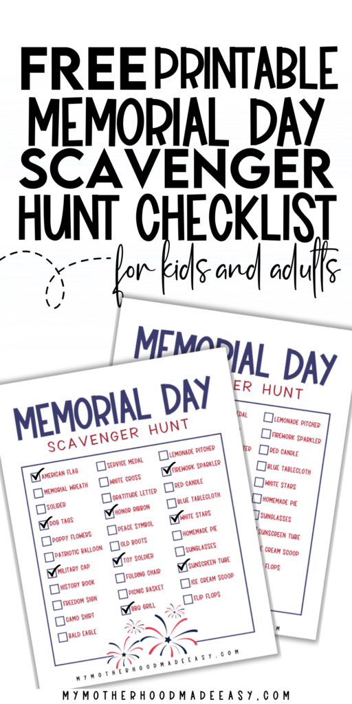 memorial day scavenger hunt for adults