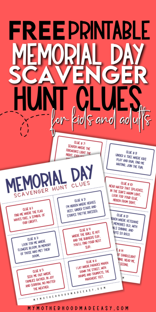 memorial day scavenger hunt riddles