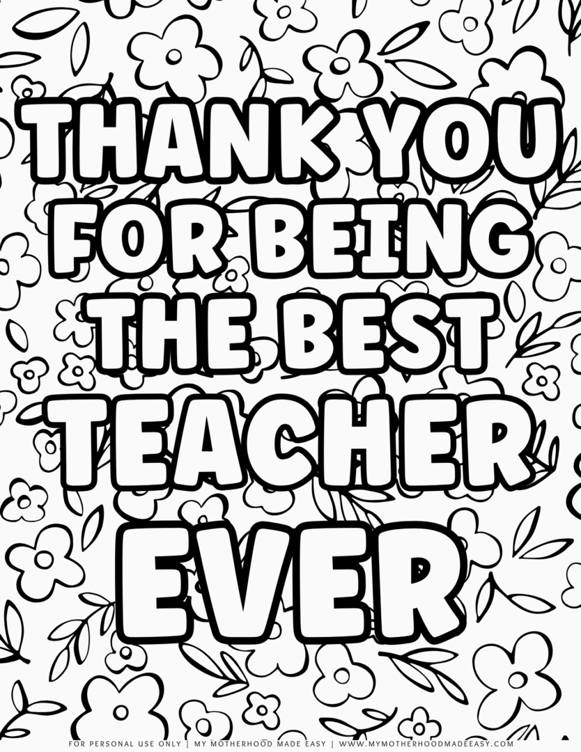 FREE Printable Teacher Appreciation Coloring Pages (PDF) – My ...