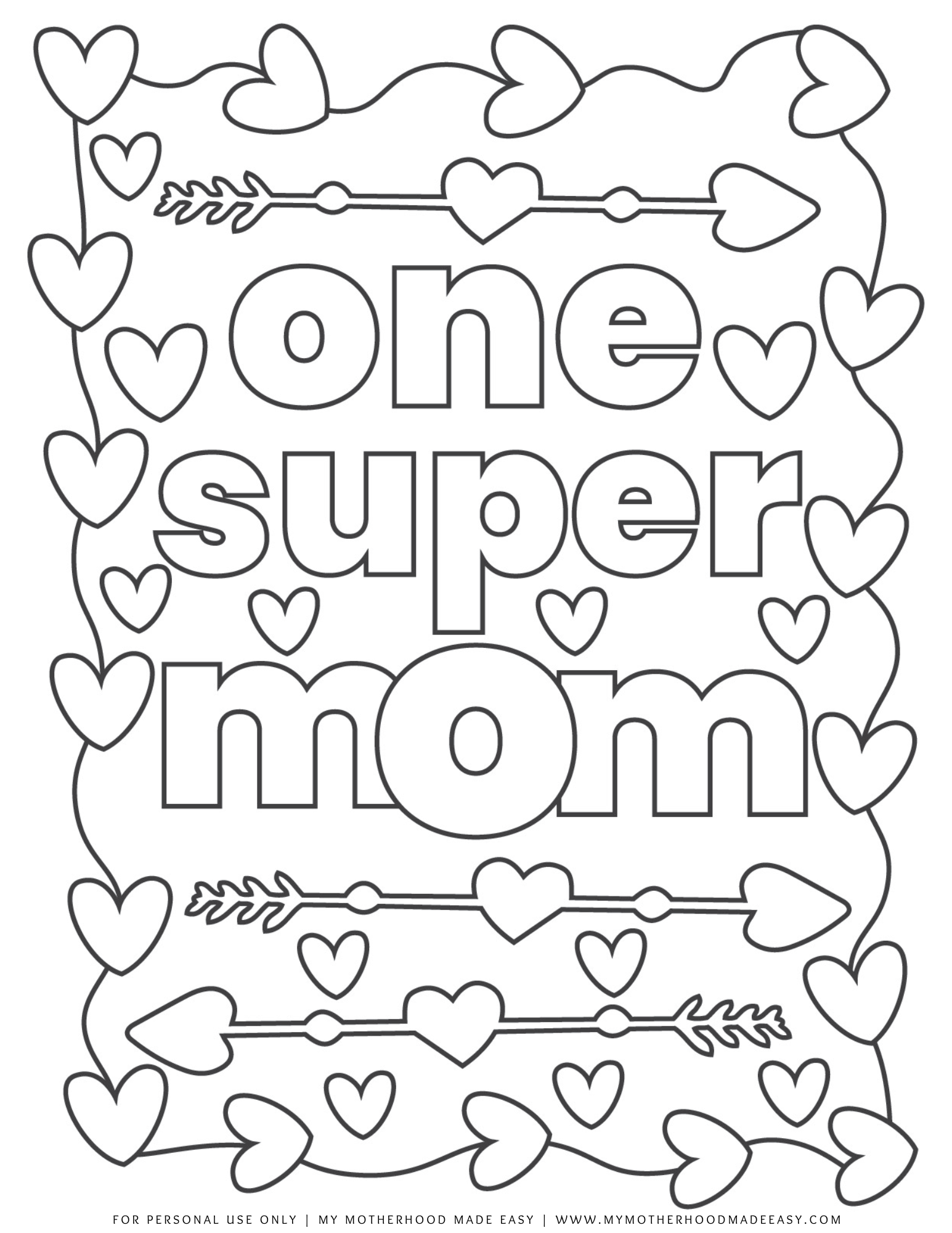 Cute mom coloring pages