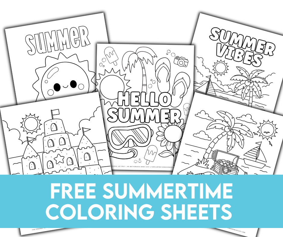 free summertime coloring sheets