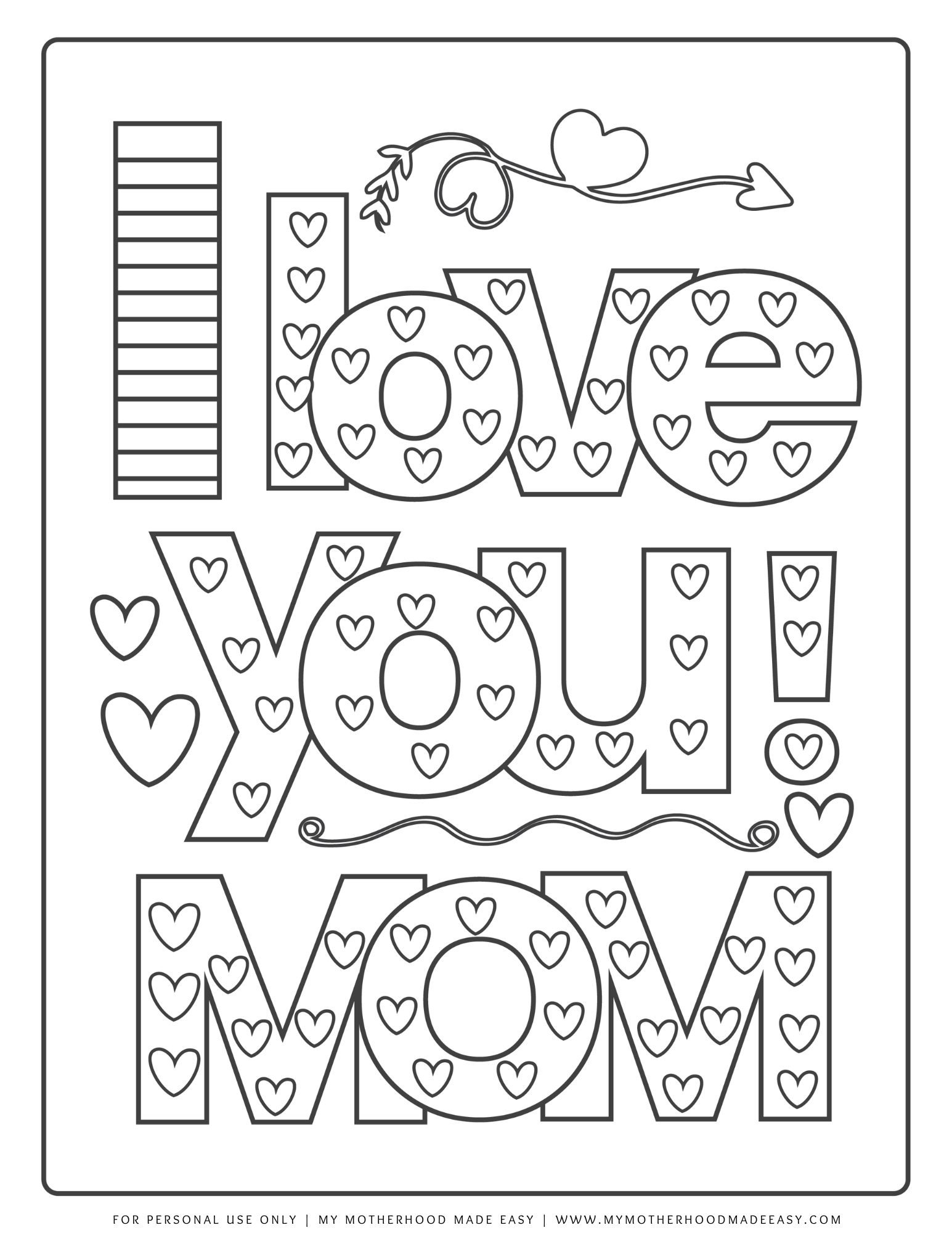 Free printable Mother’s day coloring pages