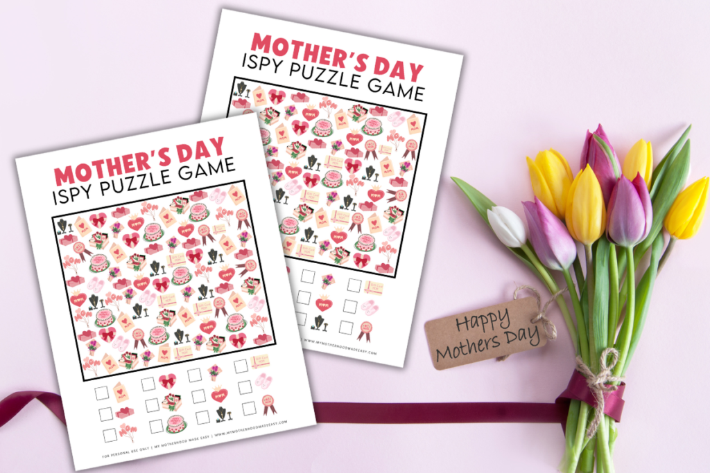 Mother's day ispy puzzle game  - Mother's Day Games
