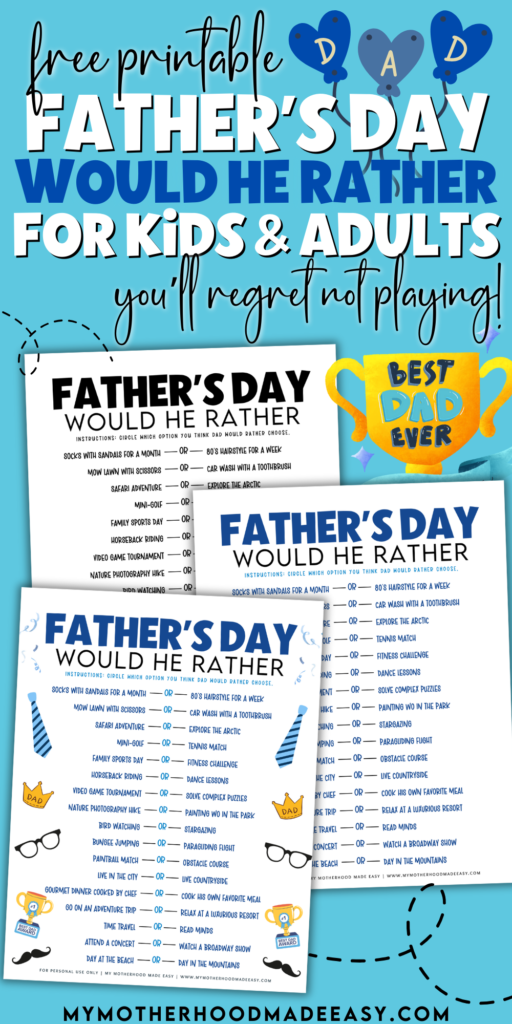 father day games - would you rather