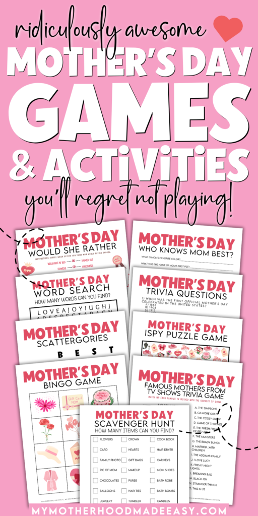 free mothers day games