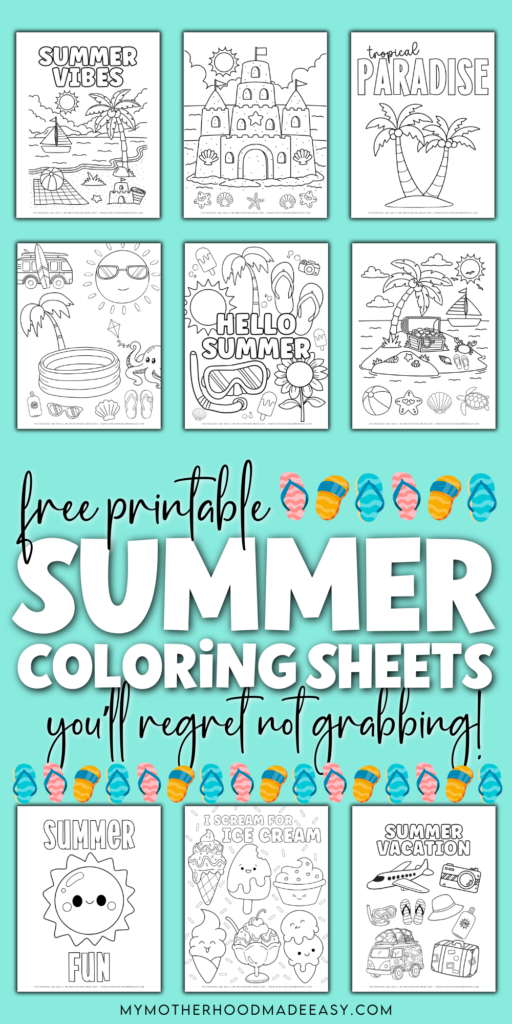 summer coloring sheets