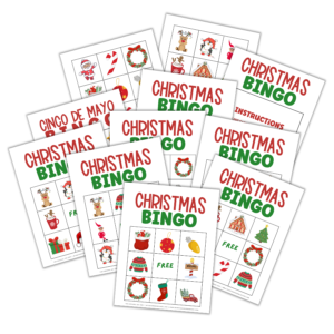 FREE Christmas Bingo Printable Cards for Kids &amp; Adults – My Motherhood ...